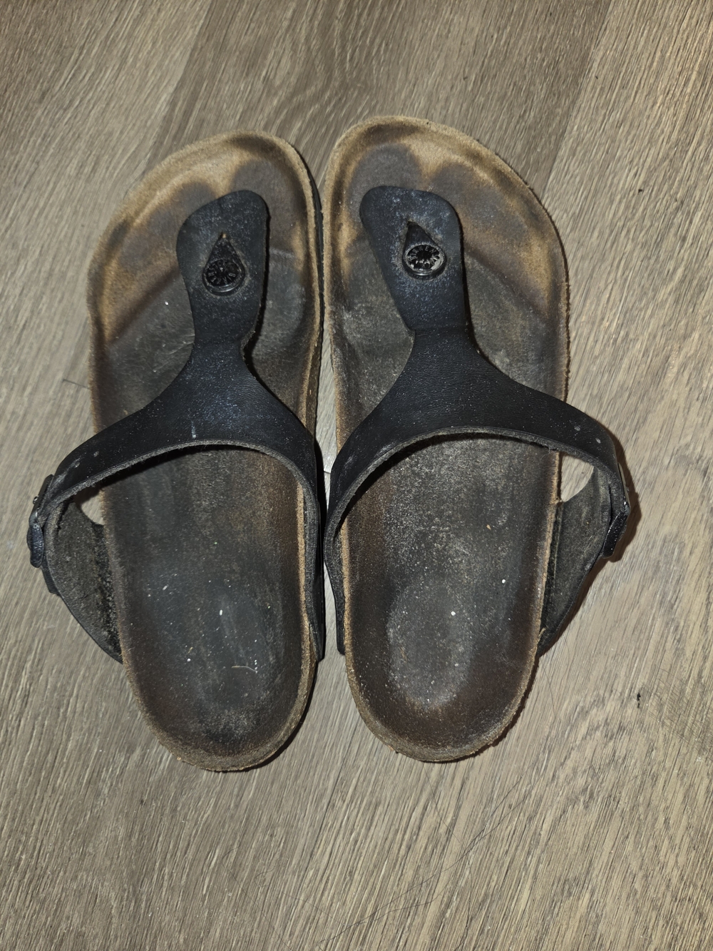 The Birkenstock Gizeh Sandal in Black Birko-Flor